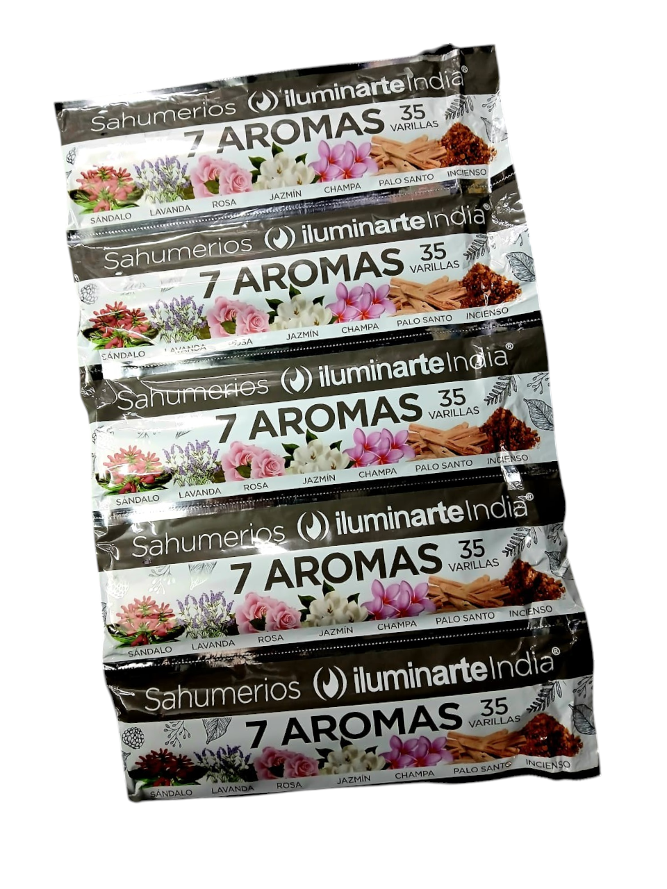 SAHUMERIOS 7 AROMAS - BLISTER *6 ILUMINARTE INDIA